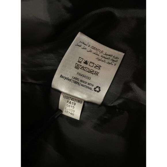 Alfani Black Faux Leather Jacket Women’s L Zip Front Velvet Trim Moto Style - Picture 13 of 13